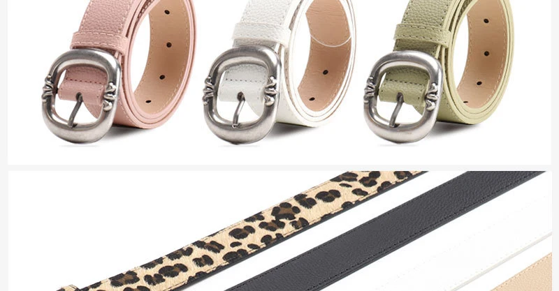 Leopard Print Belt Women's Fashion Casual Versatile Jeans Accessories Girdle Gothic Retro Pu Leather Pin Buckle Waistband