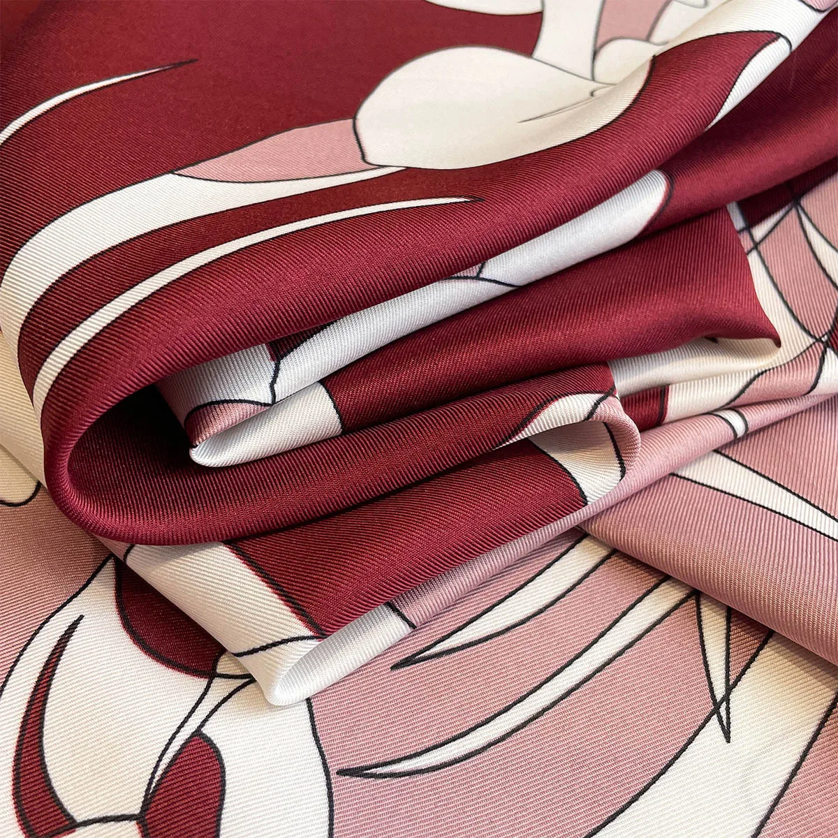 New Luxury Print Twill Silk Square Scarf for Women Headband Shawl Fashion Wraps Hijab Neckerchief Headscarf Foulard Bandana