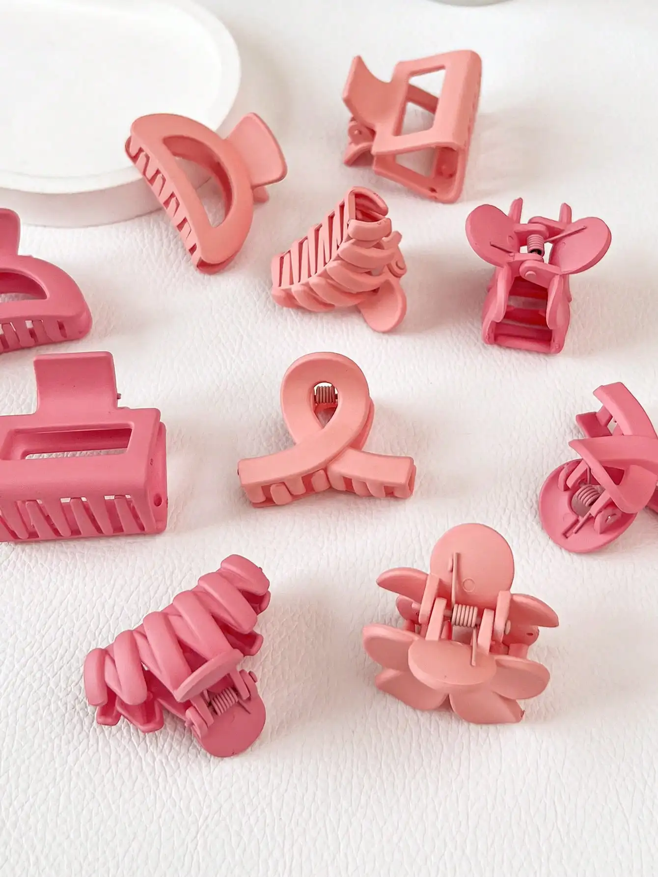 10Pcs Mutlicolor Small Hair Claw Clips Cute Flower Non Slip Jaw Clips 5 Style Banana Clips Hair Accessories for Women Girls