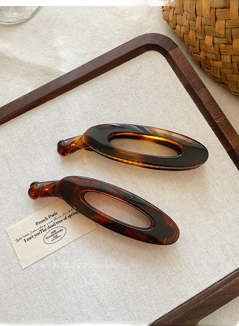 New high-end feel high ponytail simple banana clip acrylic hair clip for women, back-of-the-head vertical clip