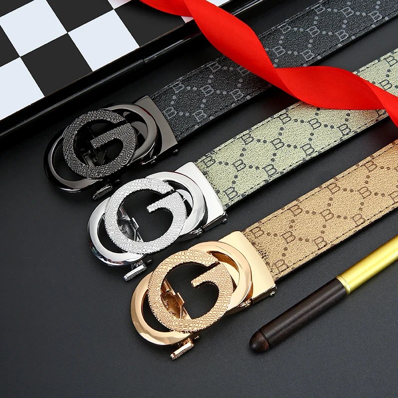 Top Genuine Leather and Cowhide Material Men's Belt Fashion Casual Luxury Brand Men's Belt Jeans Versatile Design Belt Men