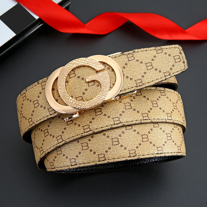 Top Genuine Leather and Cowhide Material Men's Belt Fashion Casual Luxury Brand Men's Belt Jeans Versatile Design Belt Men