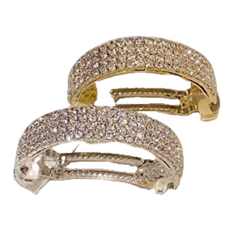 Exquisite Diamond-Encrusted Hairpin for the Back of the Head, Versatile Ponytail Clip, Trendy Hair Accessory for Updos