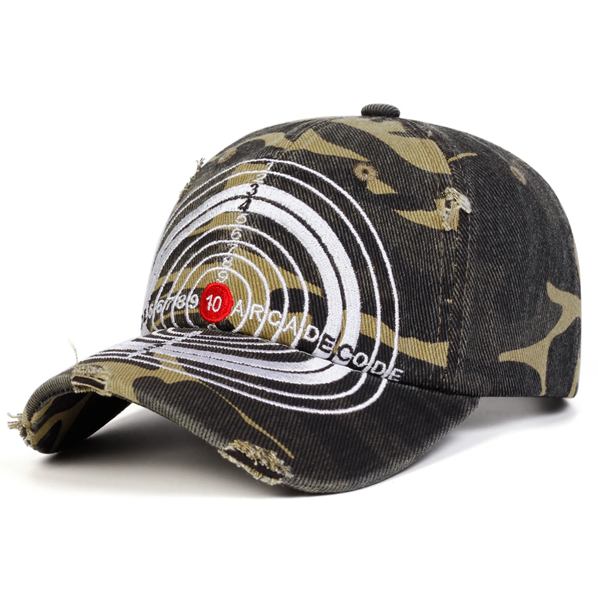Unisex Bullseye Embroidery Baseball Caps Spring and Autumn Outdoor Adjustable Casual Hats Sunscreen Hat Sports Cap