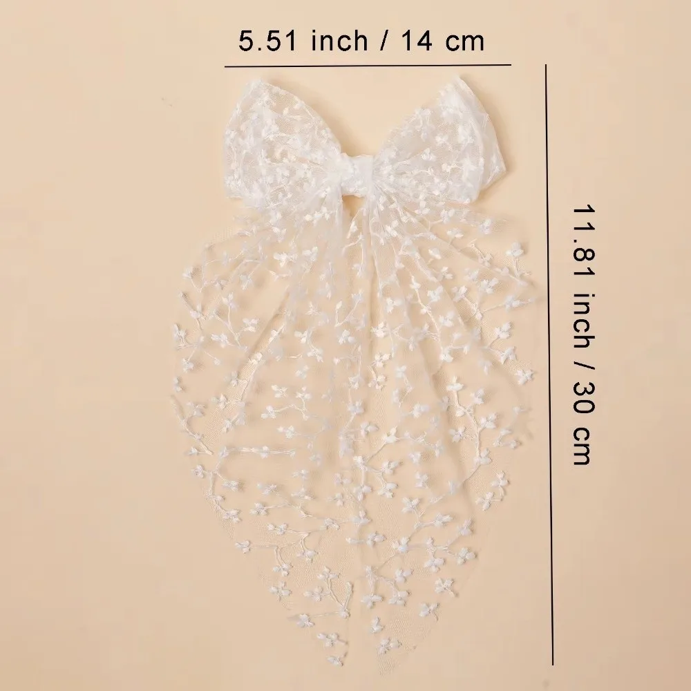 Lovely Lace Bow Hair Clip Flower Princess Style Swallowtail Bow Hairpin Girl Hairpin Wedding Season