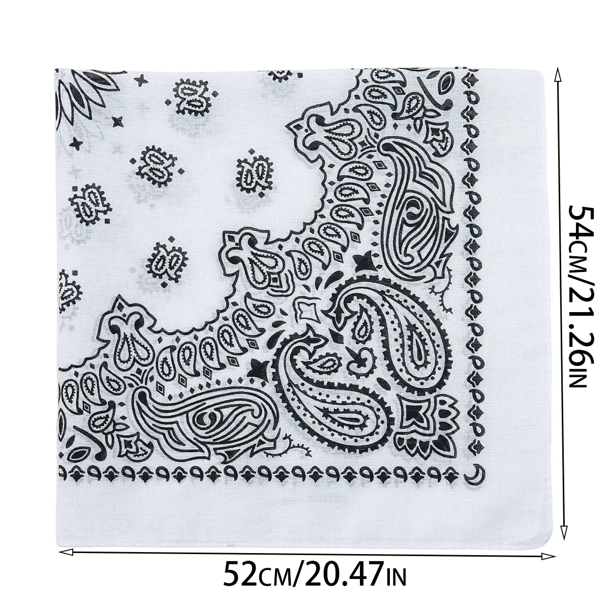 2025 New Fashion Print Paisley Cotton Square Scarf Men Hip-hop Headband Women Hair Band Bandana Motorcycle