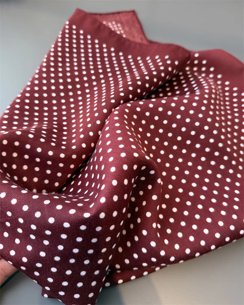 65*65cm Fashion Polka Dot Head Scarf Women Cotton Feel Hijab Spring Autumn Wraps Square Foulard Bandana Neckerchief Headscarf