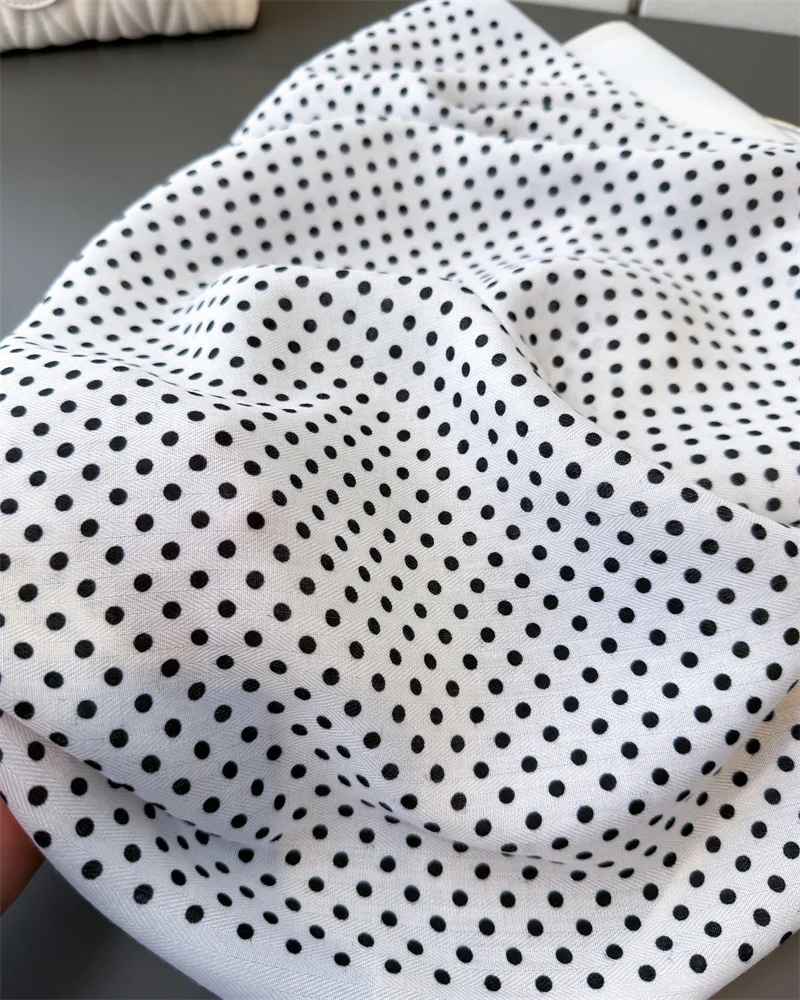 65*65cm Fashion Polka Dot Head Scarf Women Cotton Feel Hijab Spring Autumn Wraps Square Foulard Bandana Neckerchief Headscarf