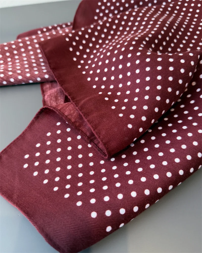65*65cm Fashion Polka Dot Head Scarf Women Cotton Feel Hijab Spring Autumn Wraps Square Foulard Bandana Neckerchief Headscarf