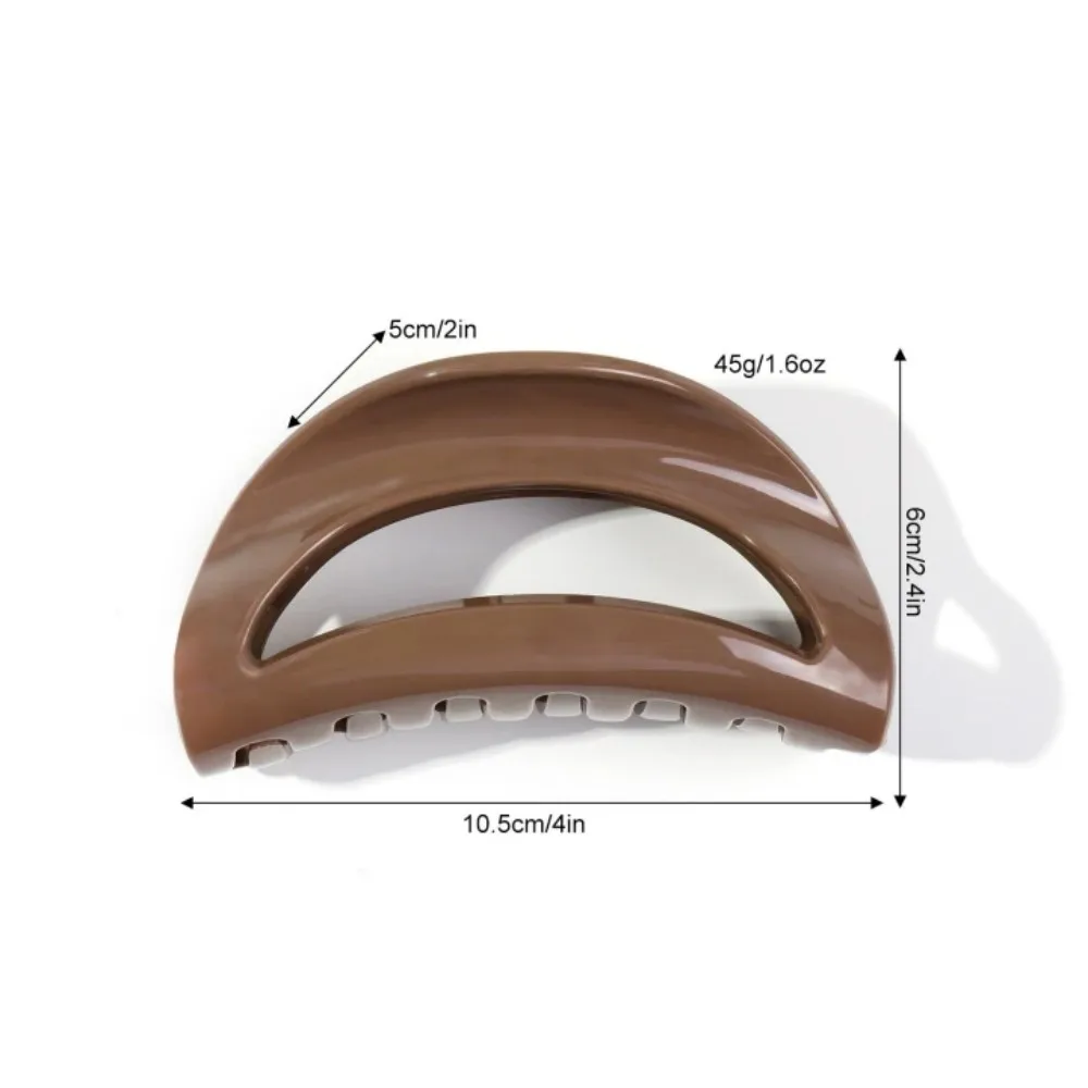 Neutral Colors Semicircle Cloud Silicone Claw Clip,Supersafe Head Protection,Soft Flexible Banana Clip for Women Hair Accessory