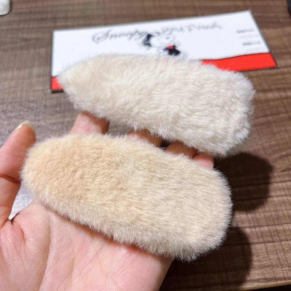 Adorable Versatile Waterdrop Hair Clips Fluffy Solid Color Side Clip Moving Clip Women Hair Accessories
