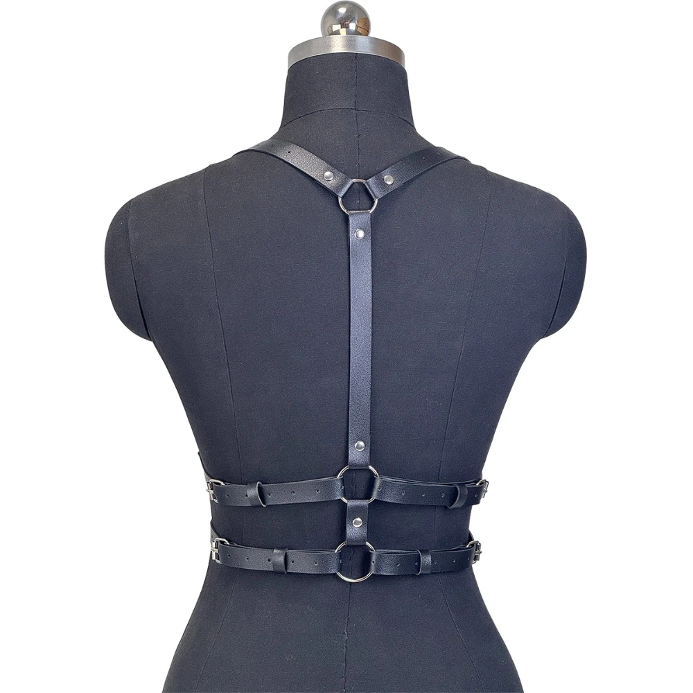 Women Fashion PU Leather Harness Belt Gothic Sexy Waistband Street Style Punk Belt Exotic Leisure Tourism Clothing Accessory