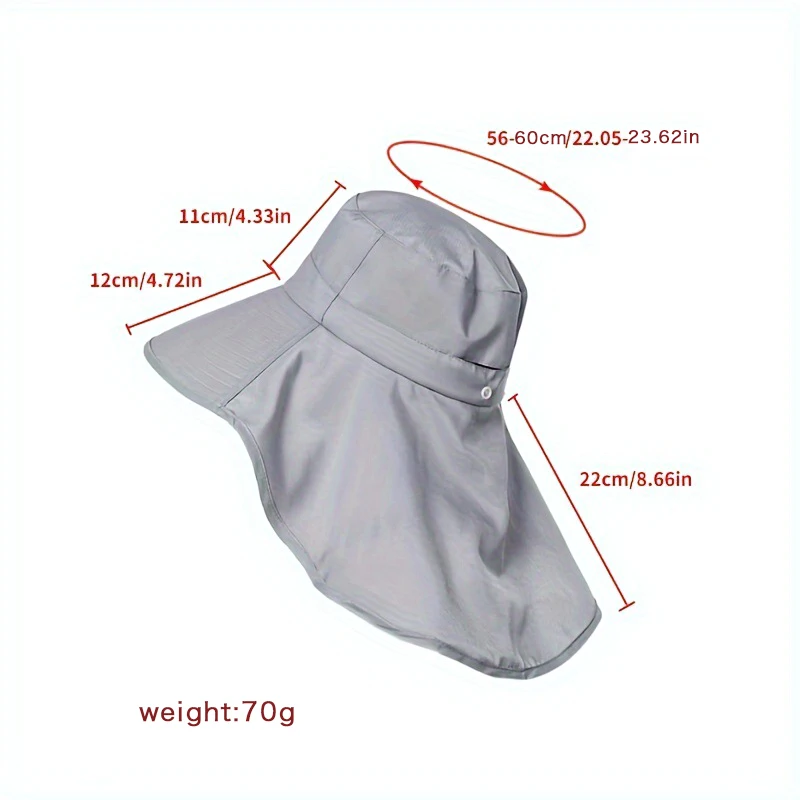 Assorted Color Women's Wide Brim Bucket Hat Neck Flap Durable Comfortable Packable Outdoor Activities Daily Commute Shopping