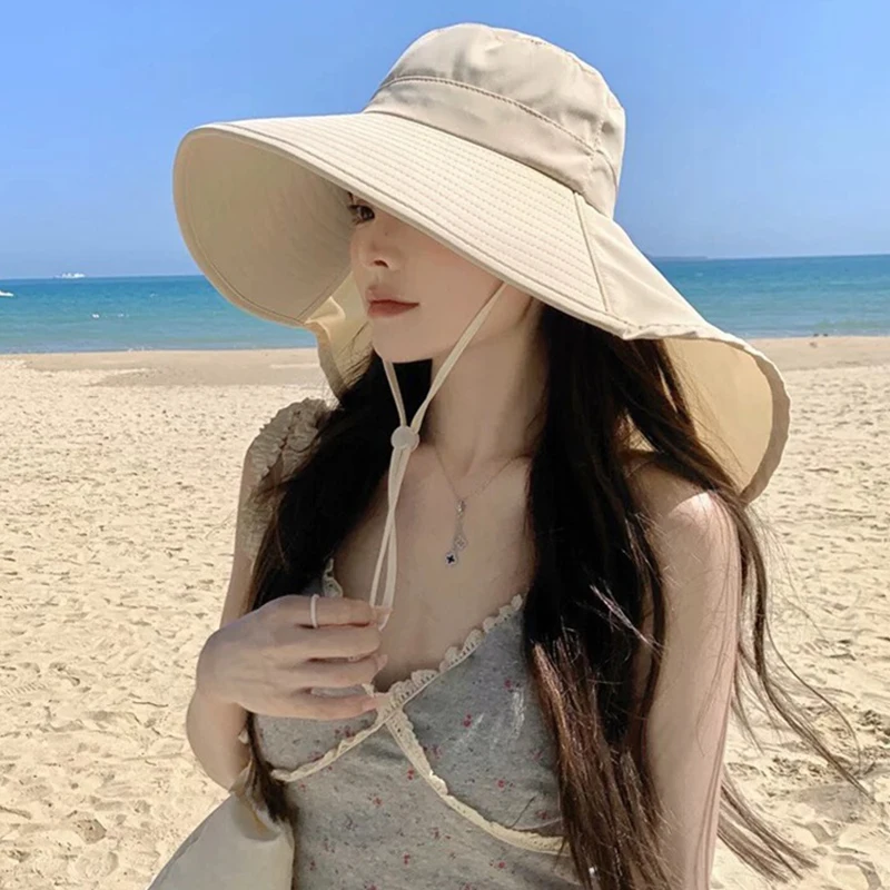 Assorted Color Women's Wide Brim Bucket Hat Neck Flap Durable Comfortable Packable Outdoor Activities Daily Commute Shopping