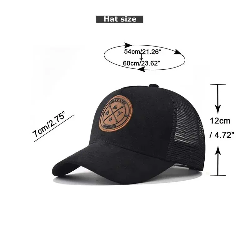 Summer Mesh Baseball Cap Women Men Snapback Hat Casual Breathable Letter Icon Unisex Hip Hop Trucker Caps Outdoor Sports Dad Hat