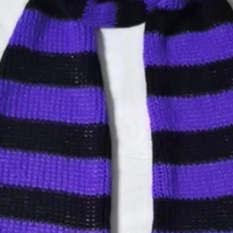 39BD Lady Neckwrap Knitting Stripe Scarf Subculture Neck Scarf Autumn Winter Neckwear