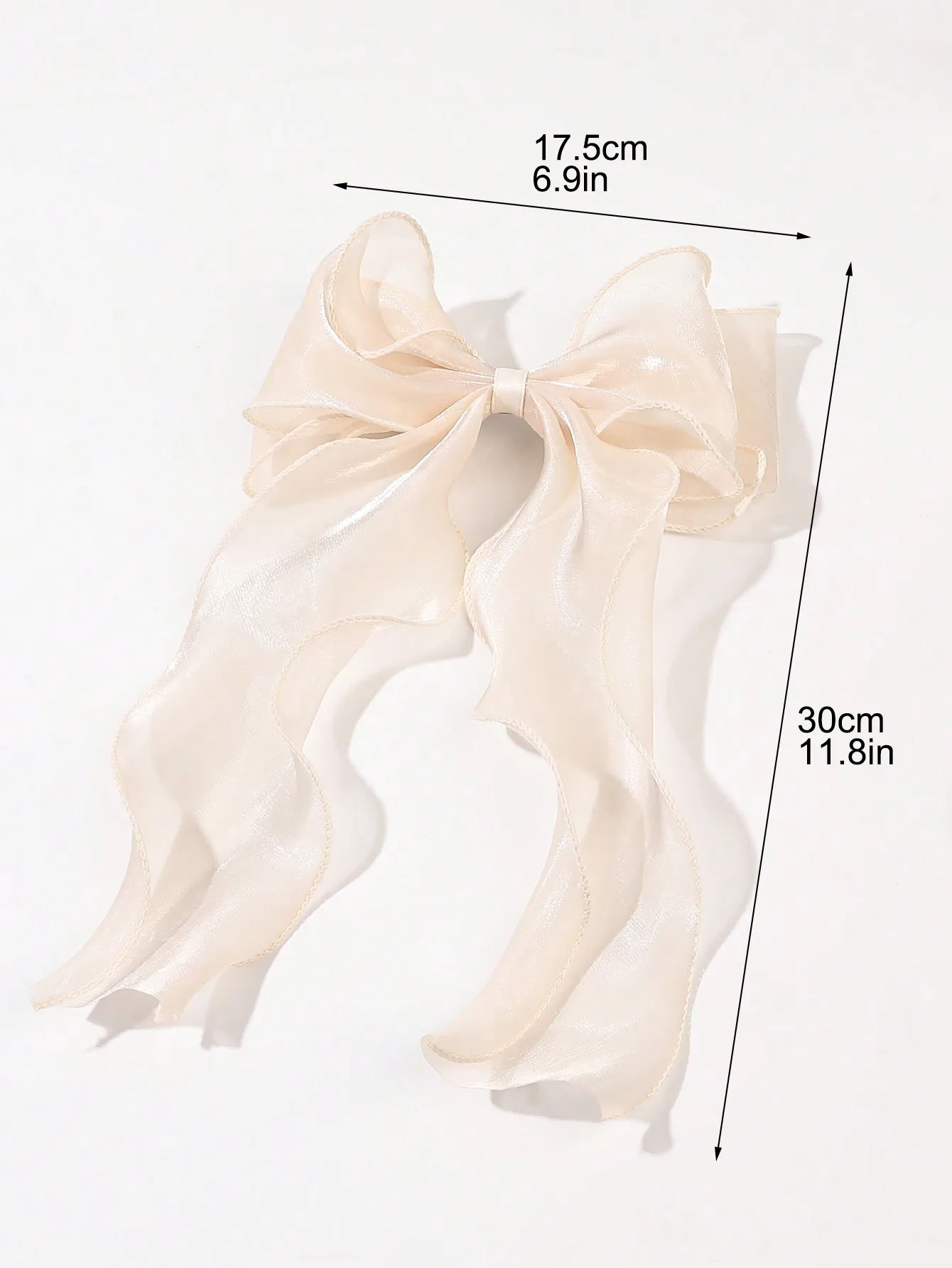 1Pcs Black Polka Dot Organza Bow Hair Clip Women's Fluffy Ribbon Hairgrip French Headdress Sweet Cute Hair Accessories HairPins