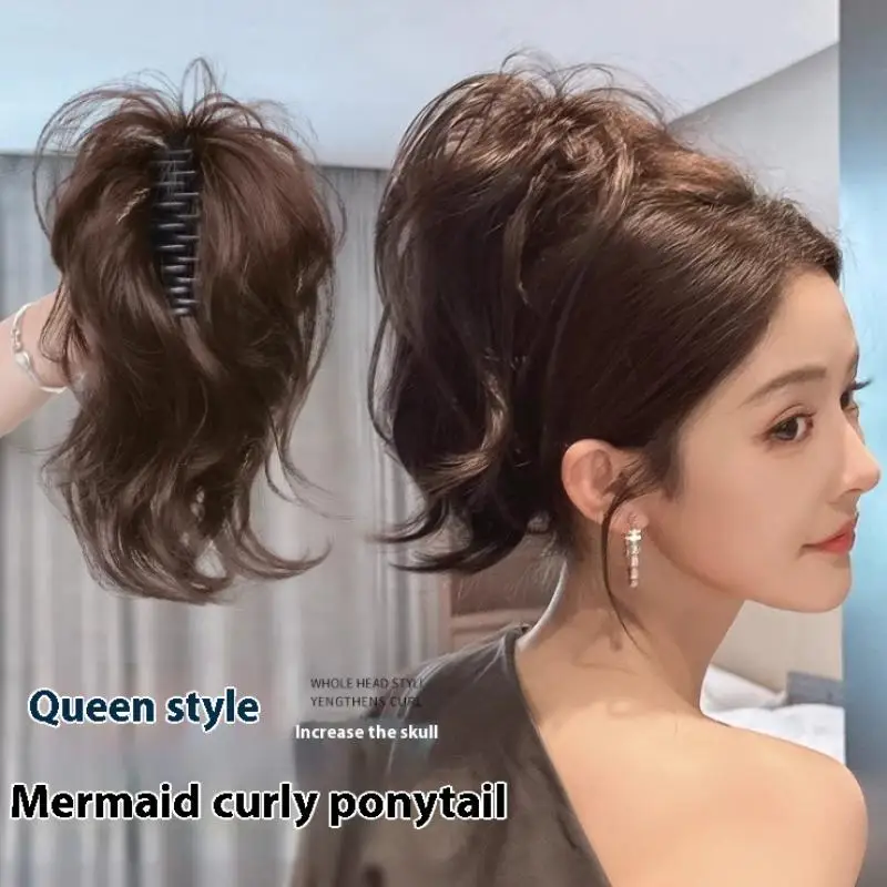 Synthetic Ponytail Claw Clip Fluffy Curly Hair Extensions Ladies Ponytail Hair Clip Party Daily Wear DIY Accessories