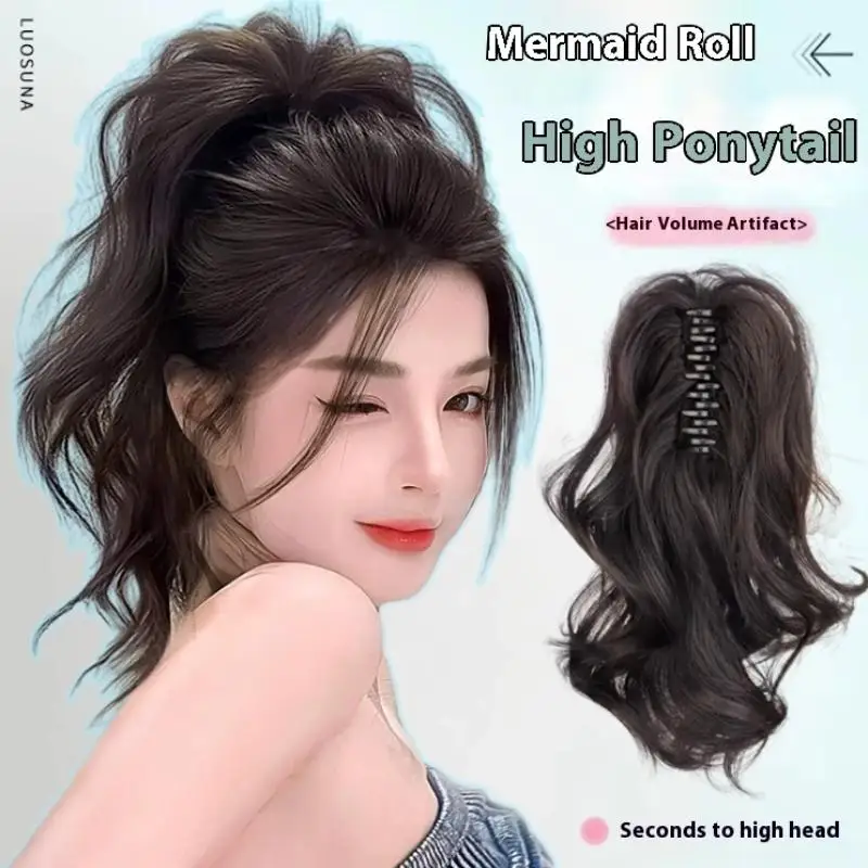 Synthetic Ponytail Claw Clip Fluffy Curly Hair Extensions Ladies Ponytail Hair Clip Party Daily Wear DIY Accessories