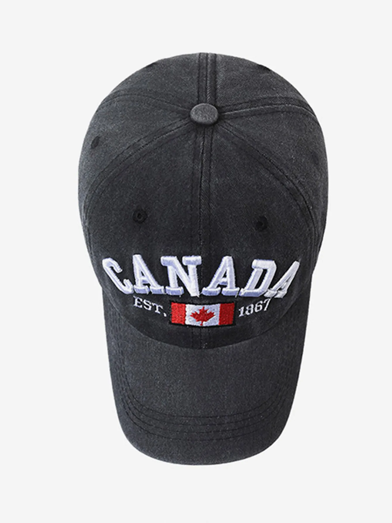 1 Unisex Outdoor Embroidered CANADA Baseball Cap - Adjustable, Sun-Protective & Casual, Ideal for Spring & Autumn Travel