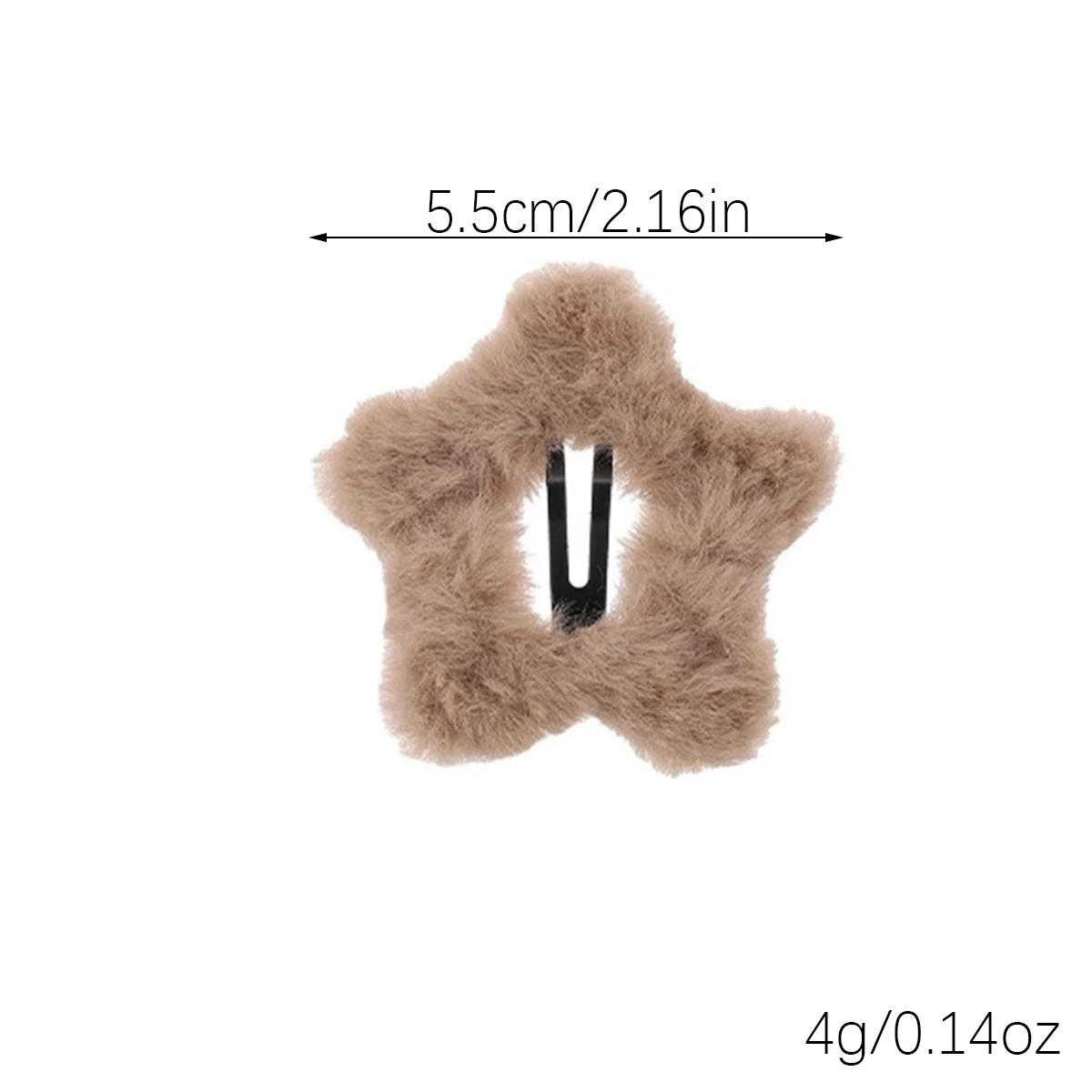 4pcs Plush Star Hairpins Autumn Winter Soft Cute BB Clips Side Bangs Sweet Girl Hollow Hairpin Trendy Accessory