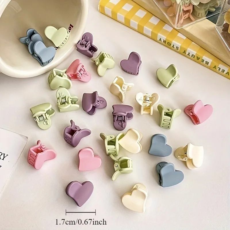 20/30/50 Sets of mini Hair Clips, Cute Plastic Flower-Shaped Hair Accessories, Pure Color Braids, Suitable for Teenagers, Cute
