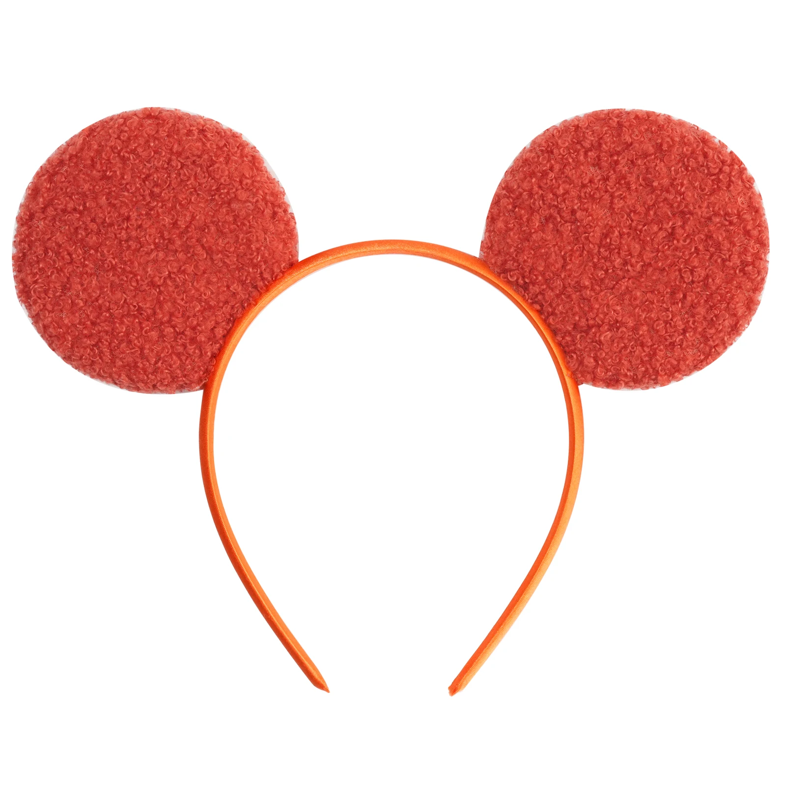1pc Fashion Woolen Hairband Simple Solid Color Mickey Mouse Ear Headband Daily Party Theme Park Wear Women Hair Accessory