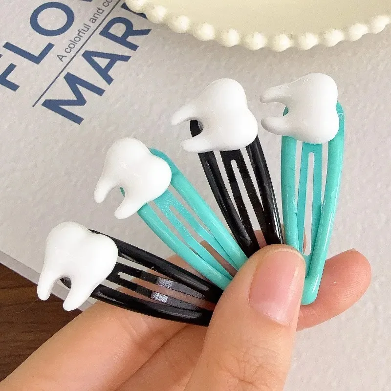 Creative Simulation Teeth BB Clip Cute Bangs Fixed Decorative Hairclip Y2K Girl Sweet Hair Clip Kawaii Hairpins Hair Accessories