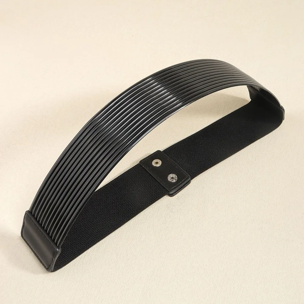Fashion Gold Women Waist Belt Bright Long Waist Corset Belts Silver Thin Elastic Cummerbunds Party