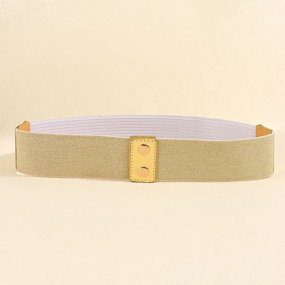 Fashion Gold Women Waist Belt Bright Long Waist Corset Belts Silver Thin Elastic Cummerbunds Party