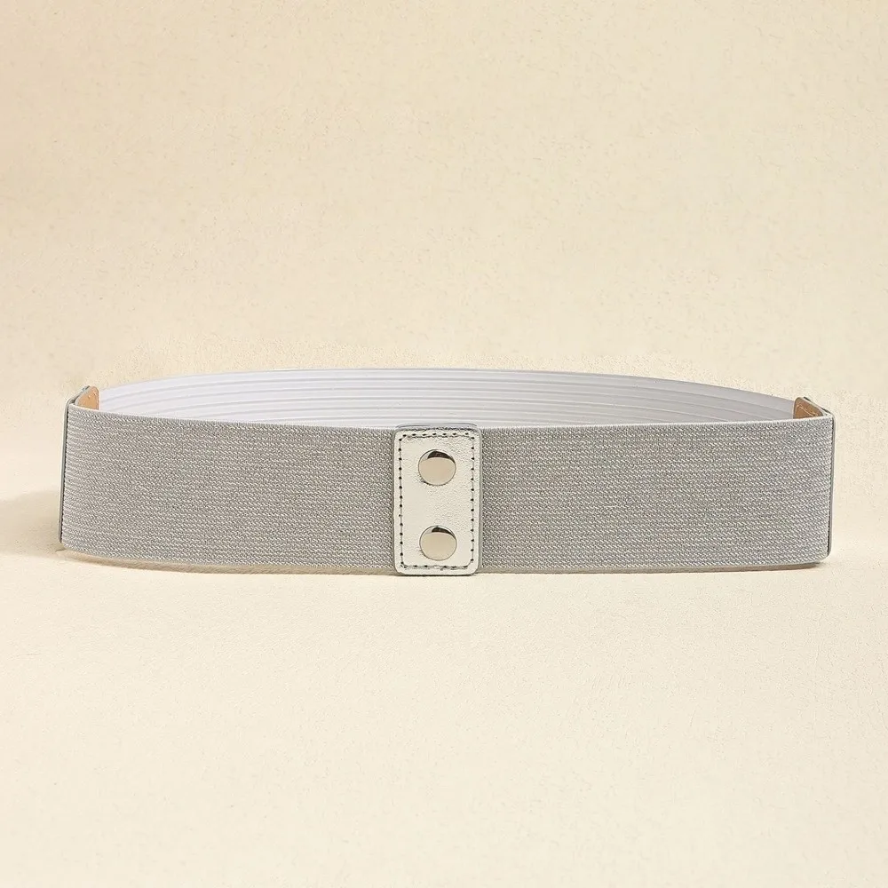 Fashion Gold Women Waist Belt Bright Long Waist Corset Belts Silver Thin Elastic Cummerbunds Party