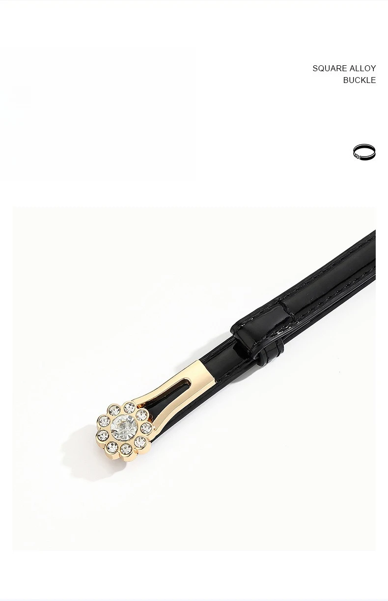Ladies' Waist Belt, Buckle, Flower Diamond, Fine Suit Belt, Skirt, Sweater, Coat, Waist Cinching, Light Luxury Waist Chain