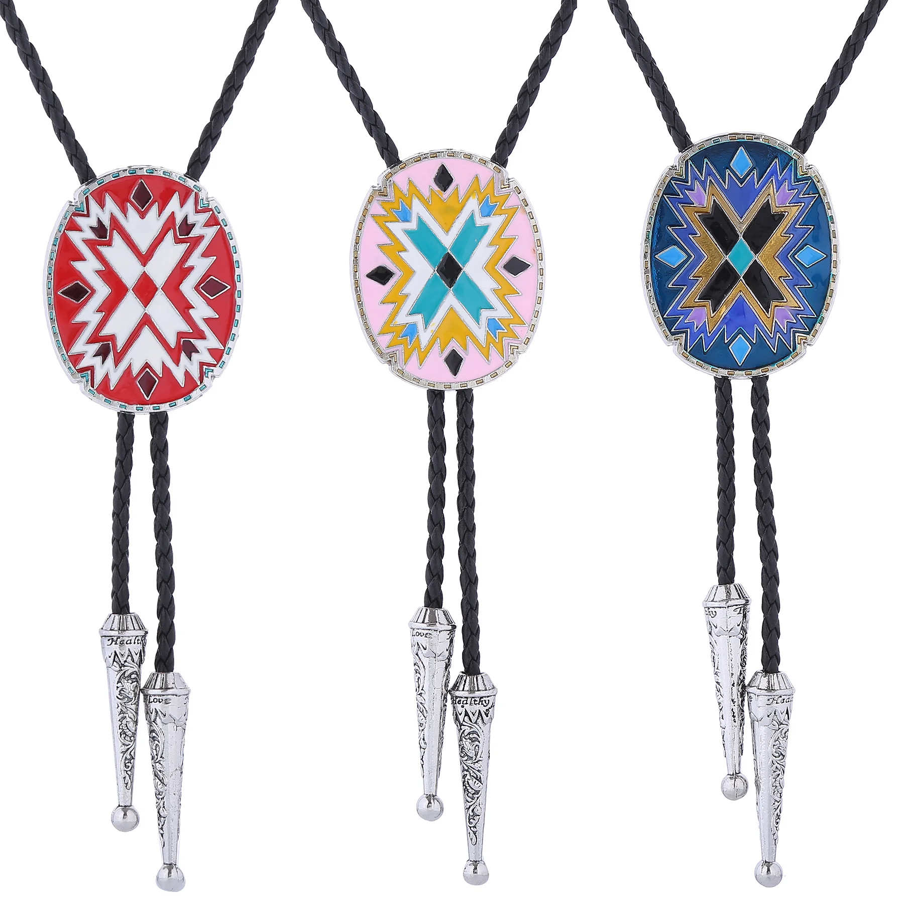 American Western Totem Bolo Tie Collar Rope Shirt Accessory Authentic Native American Style Men's Fashion Jewelry