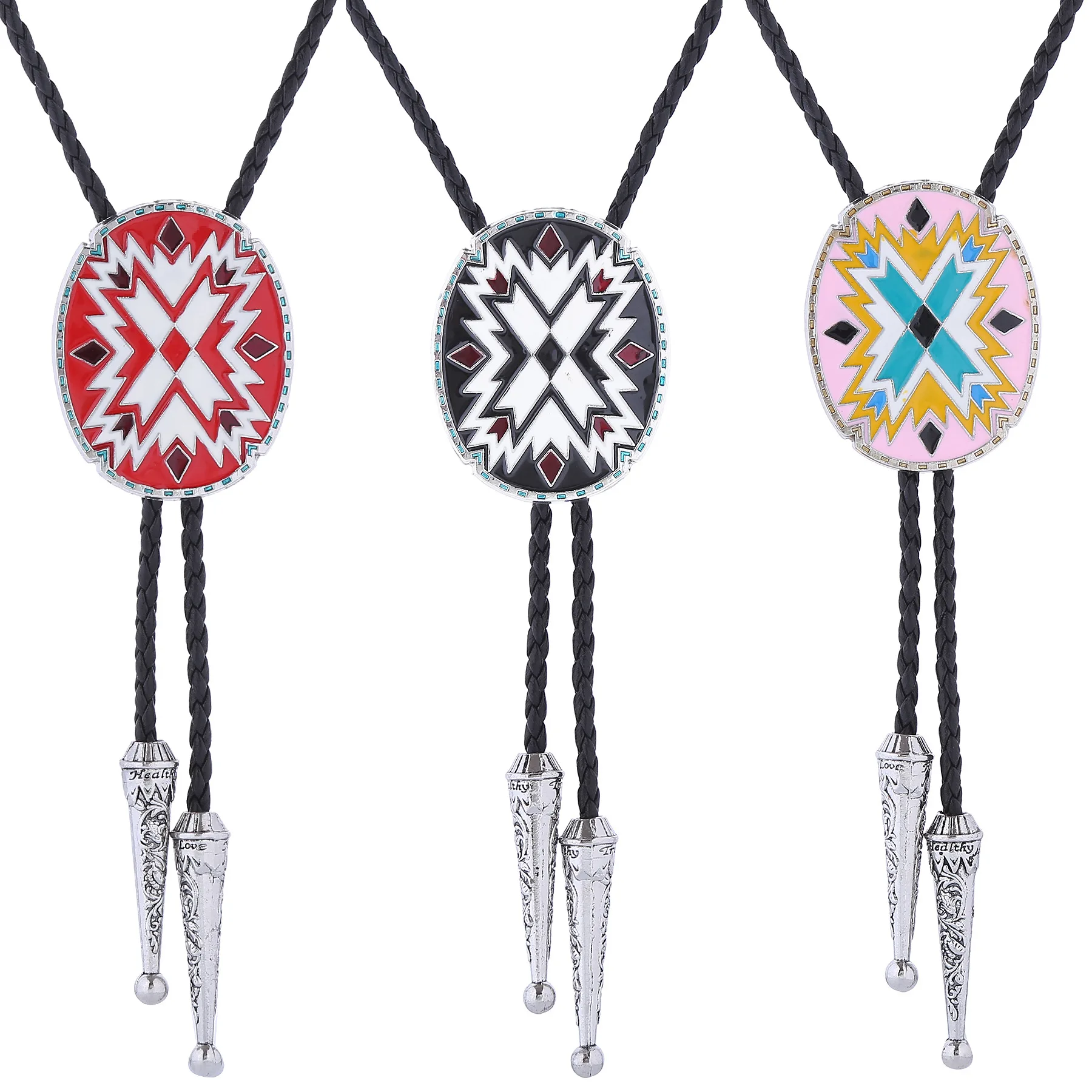 American Western Totem Bolo Tie Collar Rope Shirt Accessory Authentic Native American Style Men's Fashion Jewelry