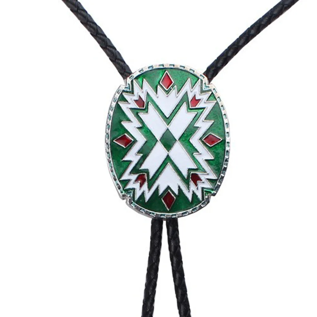 American Western Totem Bolo Tie Collar Rope Shirt Accessory Authentic Native American Style Men's Fashion Jewelry