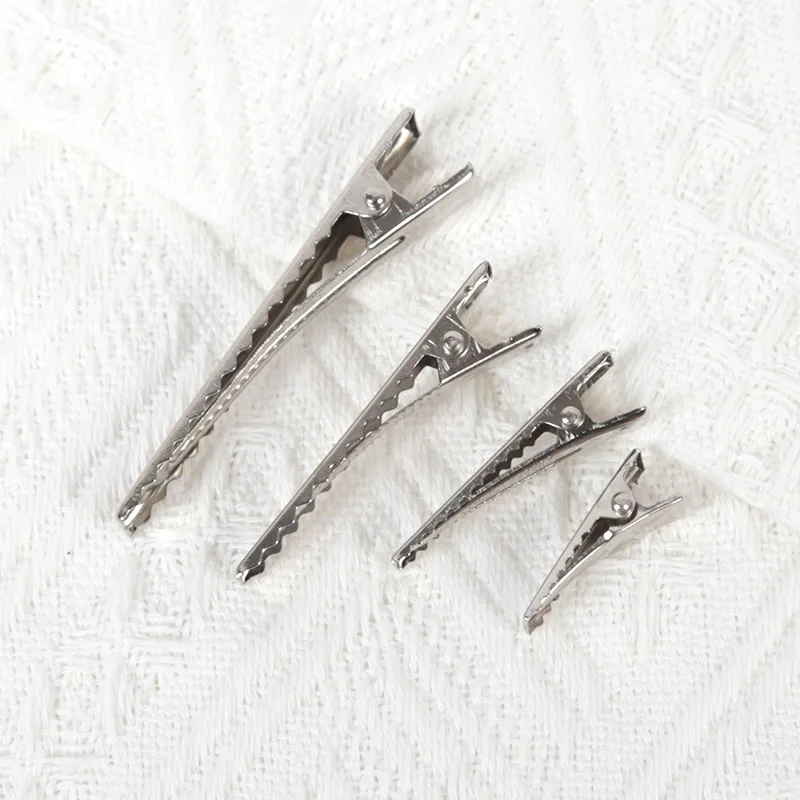 50PCS Single Prong Alligator Hair Clips Duckbill Hair Clip for Jewelry Making Hairpins Base Makeup Clips Hairpin DIY Accessories