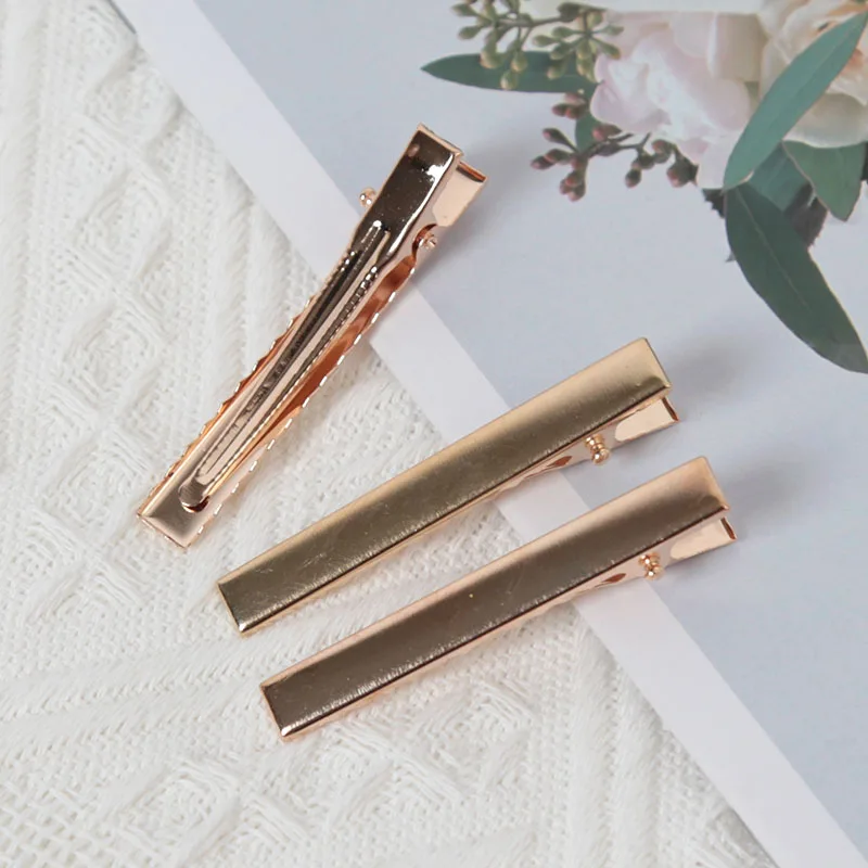 50PCS Single Prong Alligator Hair Clips Duckbill Hair Clip for Jewelry Making Hairpins Base Makeup Clips Hairpin DIY Accessories
