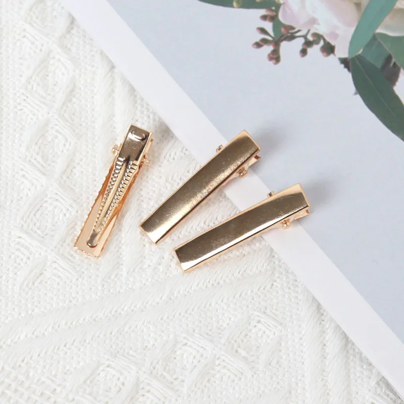50PCS Single Prong Alligator Hair Clips Duckbill Hair Clip for Jewelry Making Hairpins Base Makeup Clips Hairpin DIY Accessories
