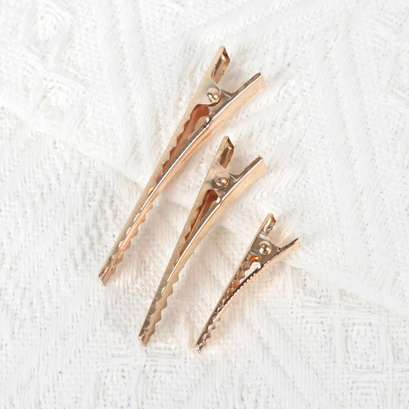 50PCS Single Prong Alligator Hair Clips Duckbill Hair Clip for Jewelry Making Hairpins Base Makeup Clips Hairpin DIY Accessories