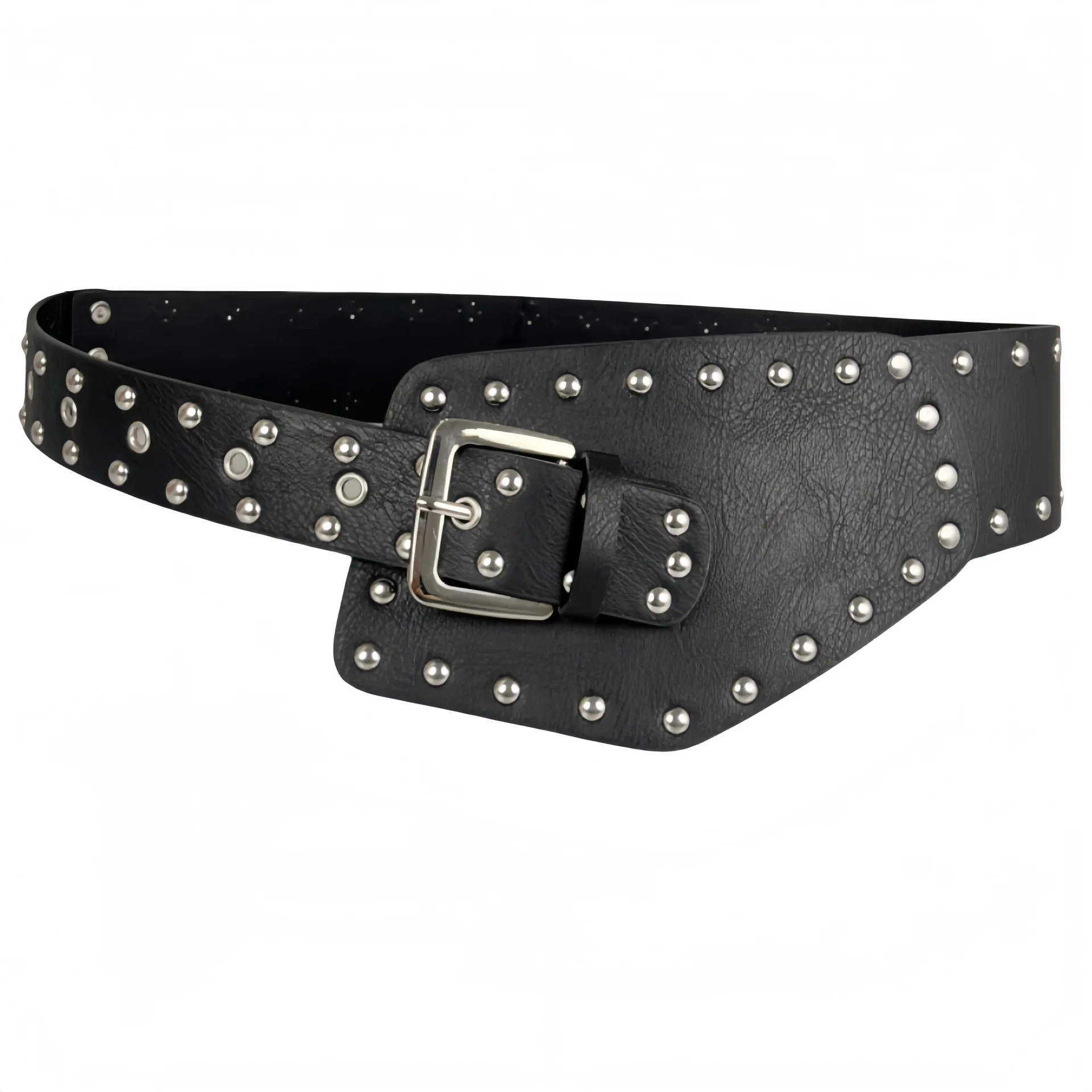 1 piece ladies' waist belt; sexy rivet wide belt for women; American Western heavy-duty design sense waistband; personal fashion