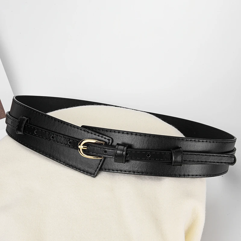 Women's U-shaped Pin Buckle Removable PU Belt Fashionable With Jeans Wide-leg Pants Personalized Women's Waist Accessories