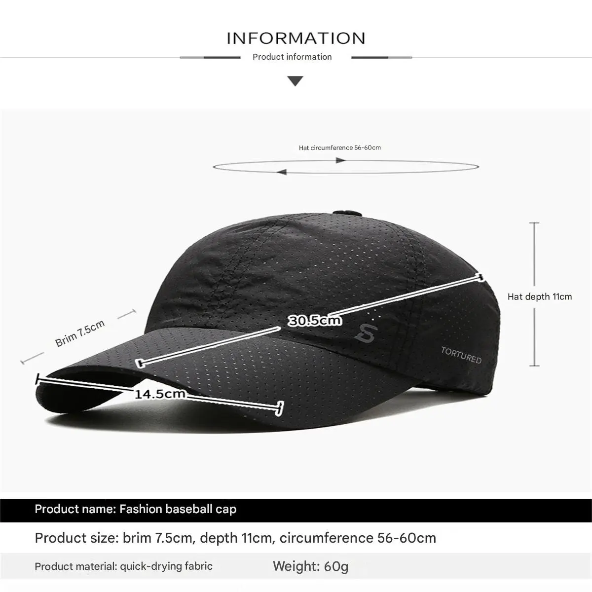 Sports design running cap thin quick-drying breathable duck tongue outdoor men's sun protection summer fishing sun visor basebal