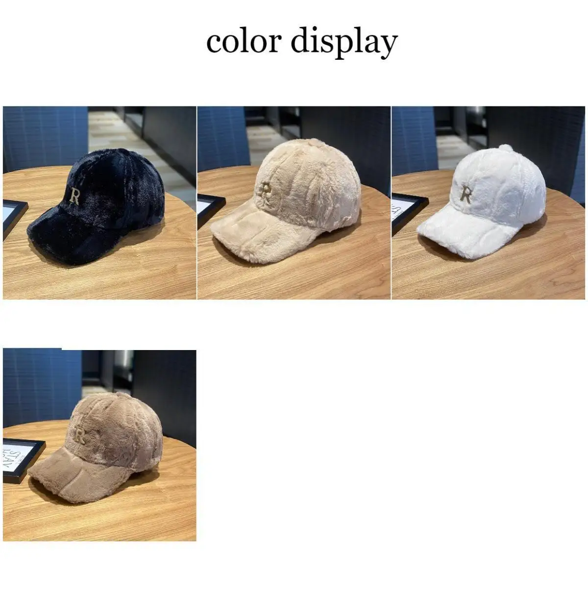 Autumn Winter Baseball Cap Hats For Women Faux Thickened Warm Plush Snapback Cap Metal Letter Fashion Accessories New