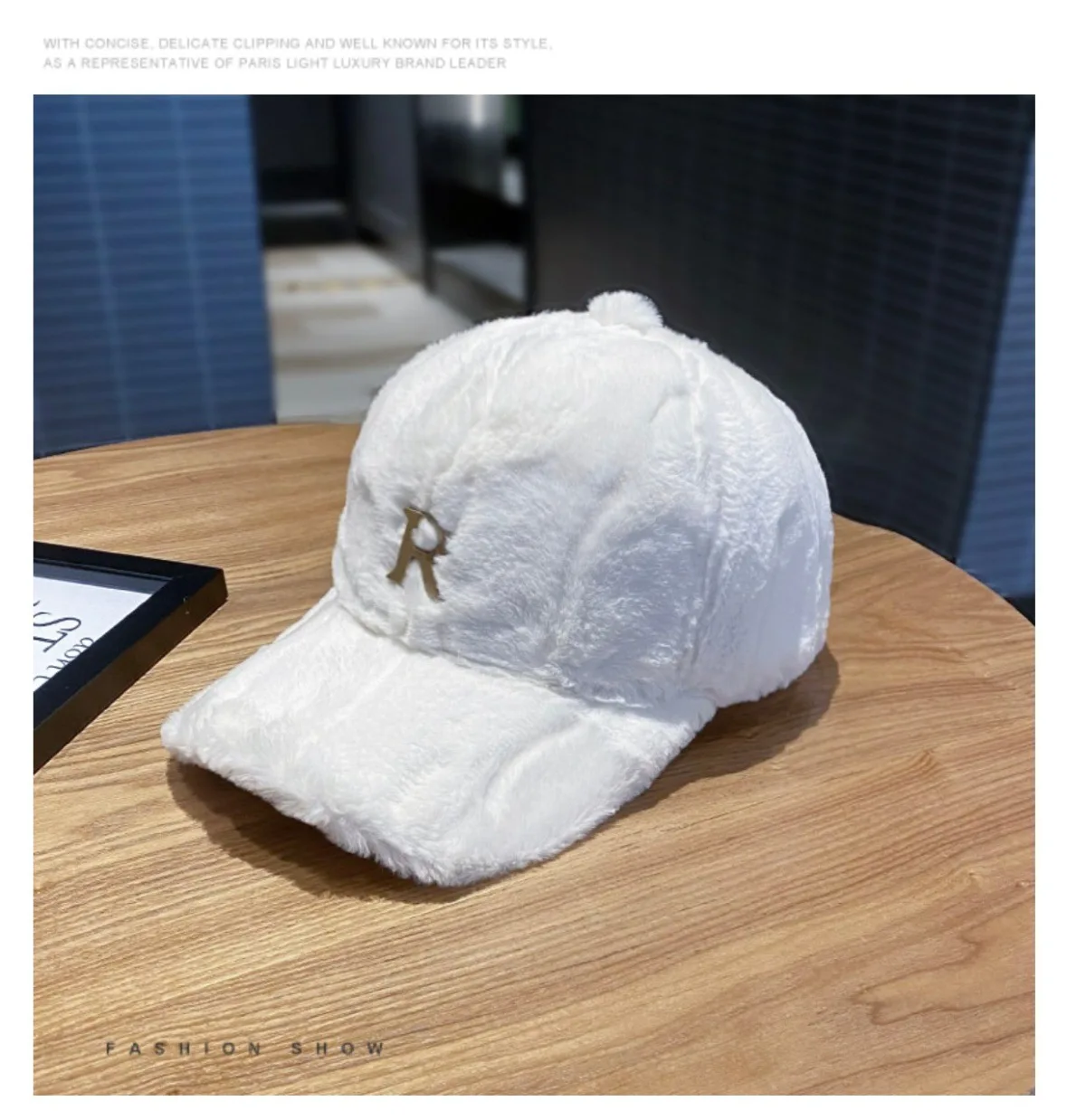 Autumn Winter Baseball Cap Hats For Women Faux Thickened Warm Plush Snapback Cap Metal Letter Fashion Accessories New