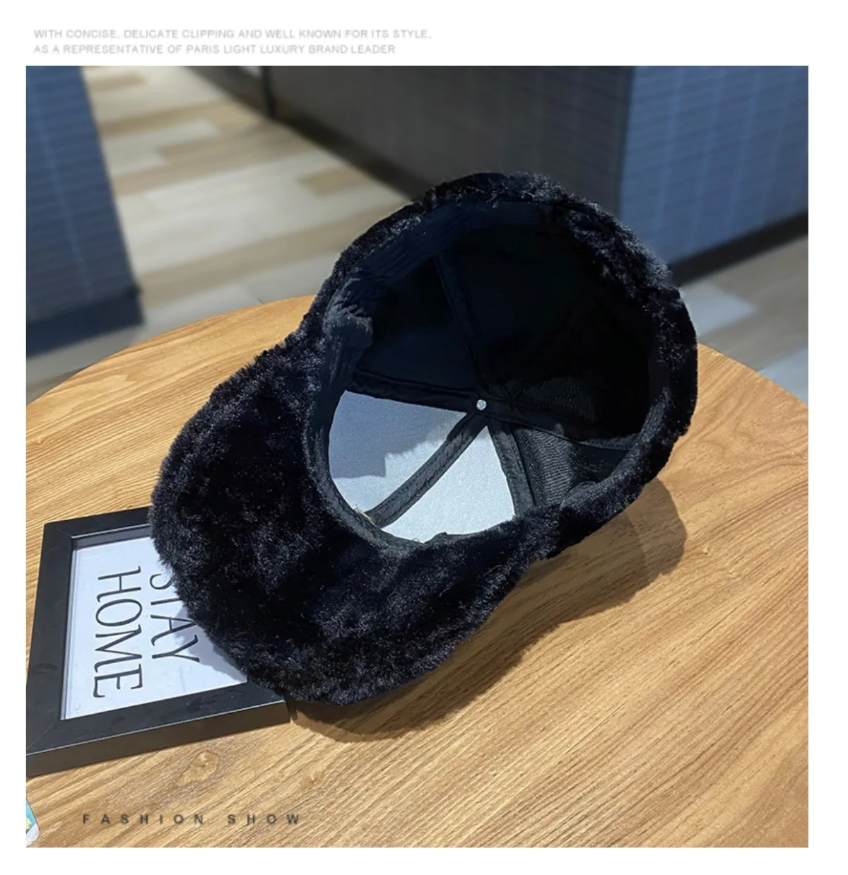 Autumn Winter Baseball Cap Hats For Women Faux Thickened Warm Plush Snapback Cap Metal Letter Fashion Accessories New