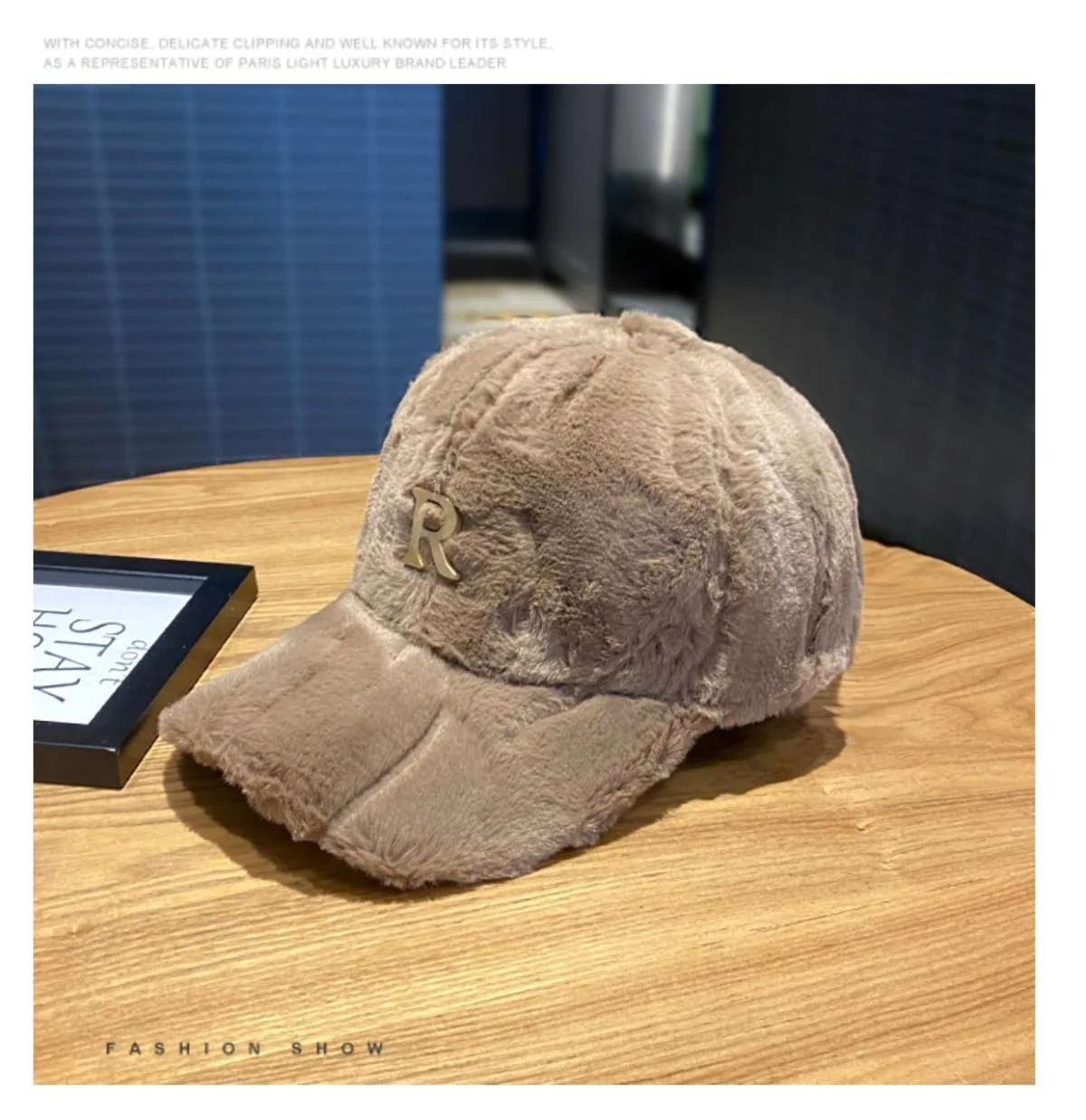 Autumn Winter Baseball Cap Hats For Women Faux Thickened Warm Plush Snapback Cap Metal Letter Fashion Accessories New