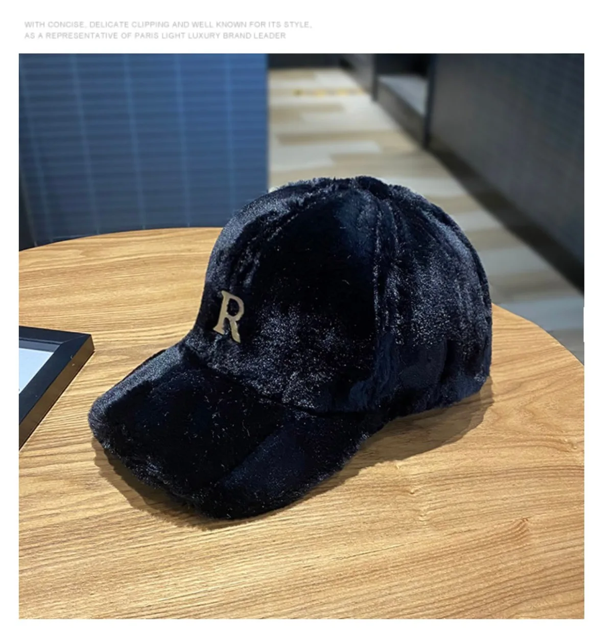 Autumn Winter Baseball Cap Hats For Women Faux Thickened Warm Plush Snapback Cap Metal Letter Fashion Accessories New