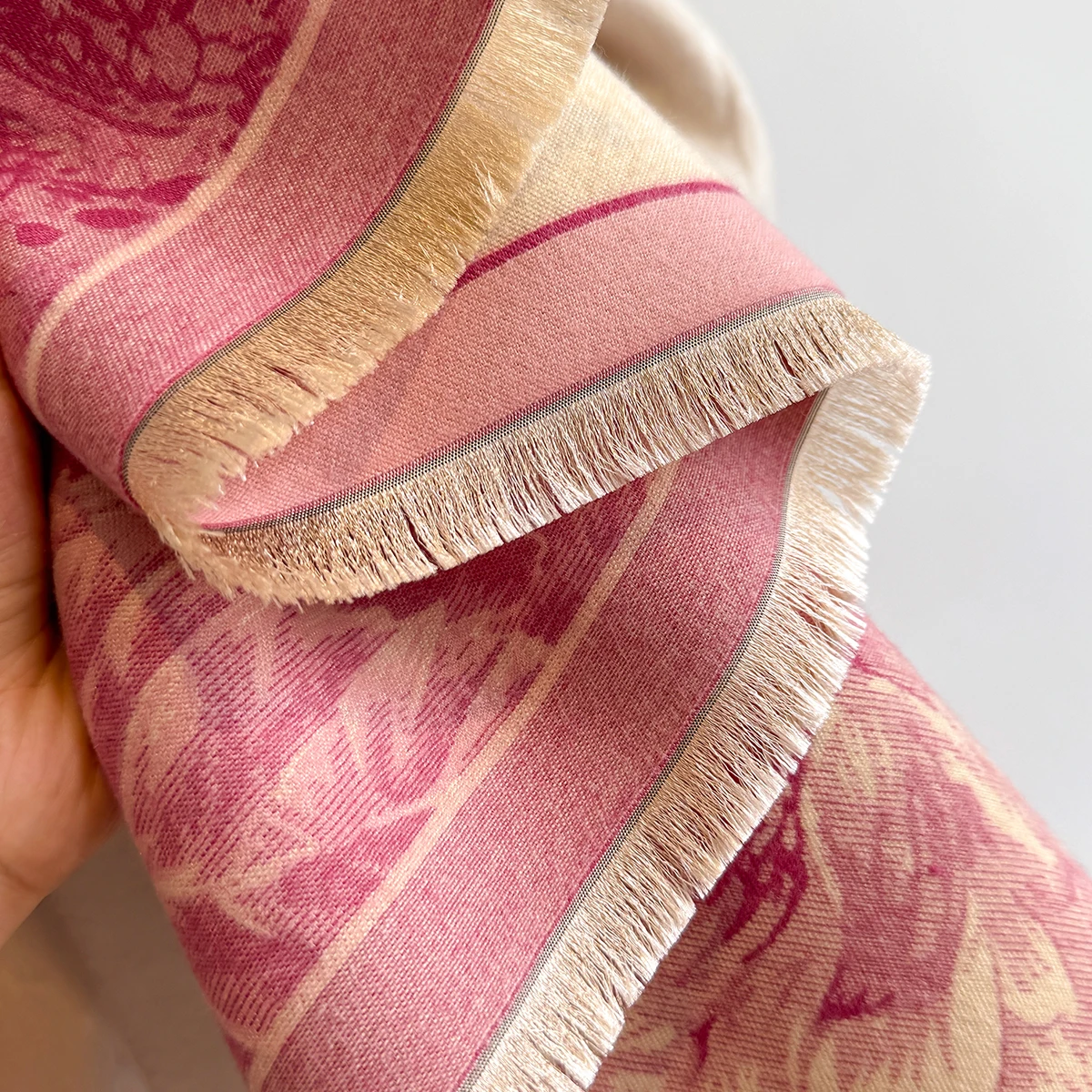 Brand Fashion Winter Cashmere Shawl for Women - Tasseled Flower Printed Pashmina Scarf, Thick Warm Wrap & Poncho
