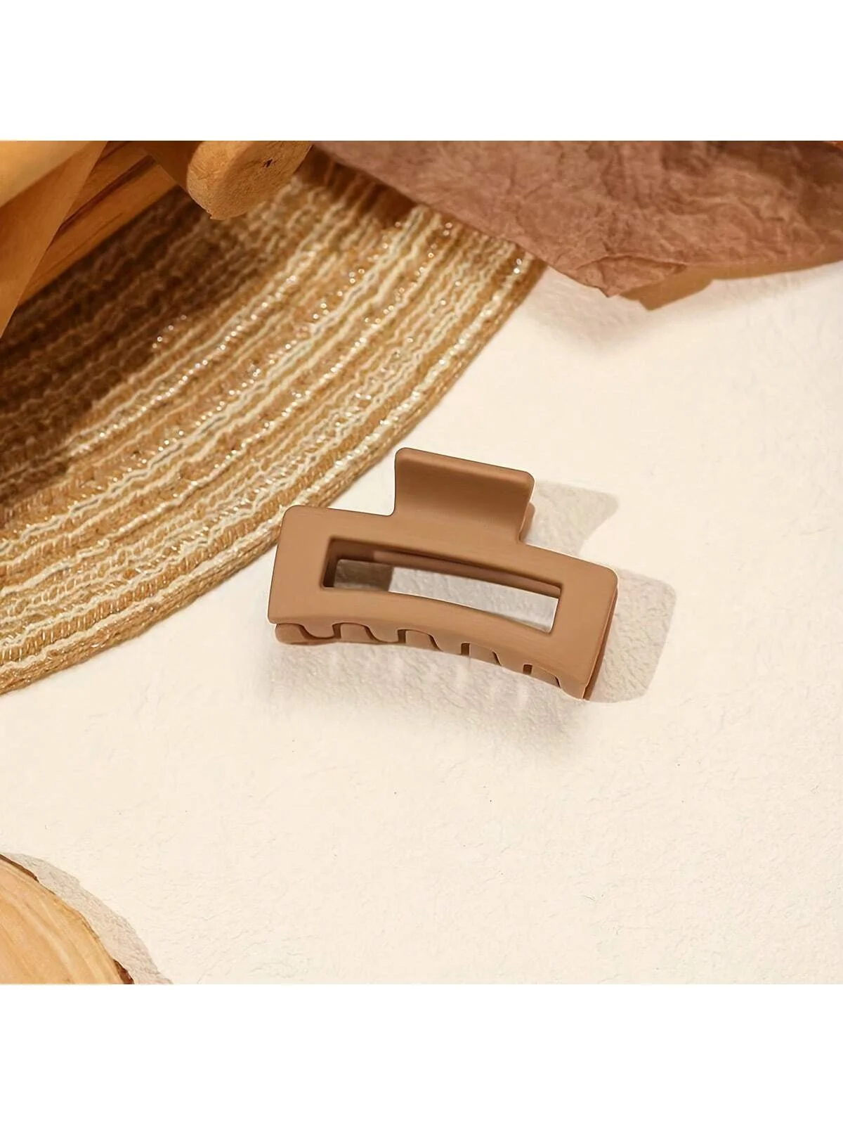 4pcs Classic Matte Small Square Grip Clip Mini High Grip Disc Hair Breakers Small Grip Clip Suitable for Daily Wearing