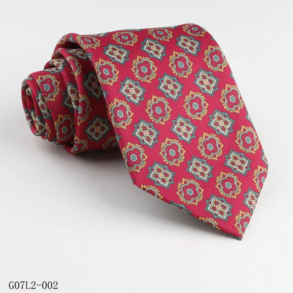 9cm Winter Style Paisley Printed Neck Ties For Men Brown Red Flower Dots Neckties Business Casual Shirt Accessories Wedding Tie
